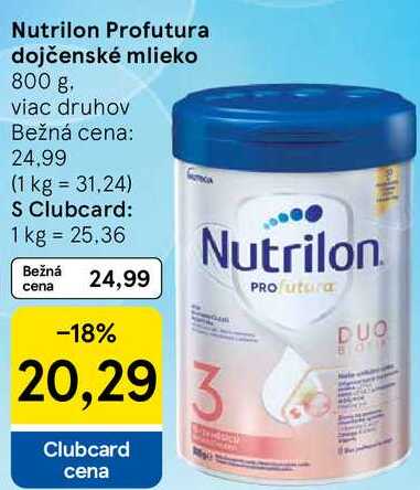 Nutrilon Profutura dojčenské mlieko, 800 g