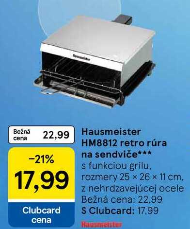 Hausmeister HM8812 retro rúra na sendviče