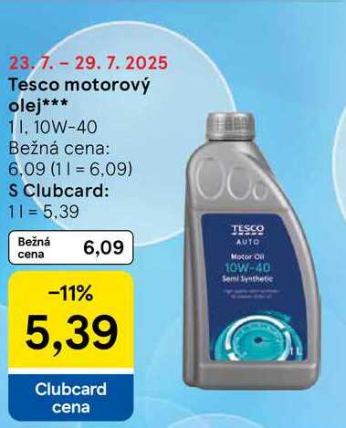 Tesco motorový olej, 1 l