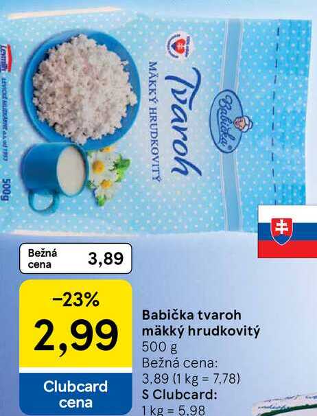 Babička tvaroh mäkký hrudkovitý, 500 g