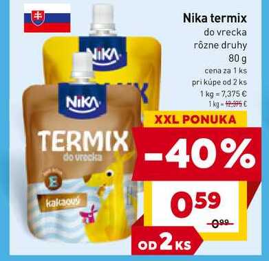 Nika termix do vrecka rôzne druhy 80 g 