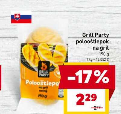 Grill Party polooštiepok na gril 190 g