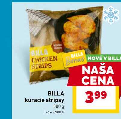BILLA kuracie stripsy 500 g 