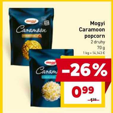 Mogyi Caramoon popcorn 2 druhy 70g