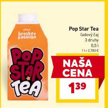 Pop Star Tea Ľadový čaj 3 druhy 0,5l