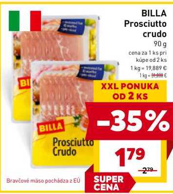 BI BILLA Prosciutto crudo 90 g 