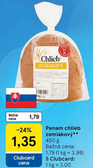 Penam chlieb zemiakový, 450 g