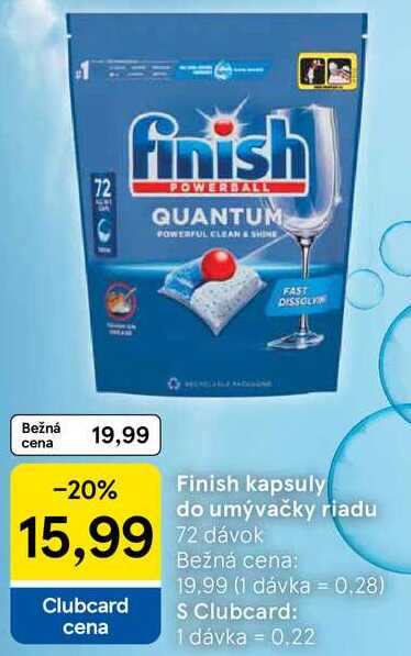 Finish kapsuly do umývačky riadu, 72 dávok 