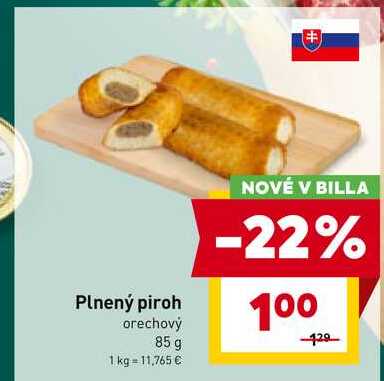 Plnený piroh orechový 85 g 