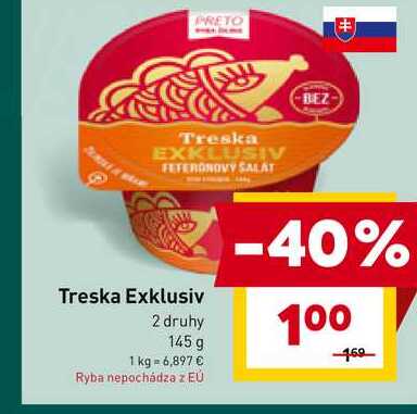 Treska Exklusiv 2 druhy 145 g 