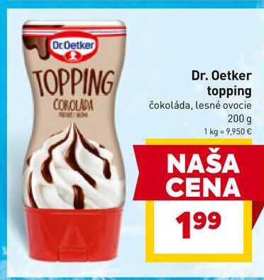 Dr. Oetker topping čokoláda, lesné ovocie 200 g