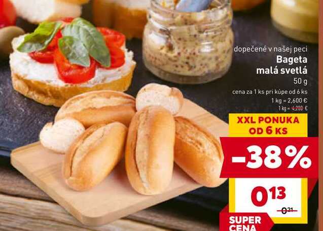 Bageta malá svetlá 50 g 