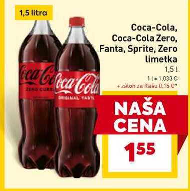 Coca-Cola 1,5 l, vybrané druhy 1.5l