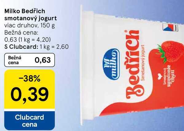 Milko Bedřich smotanový jogurt, 150 g