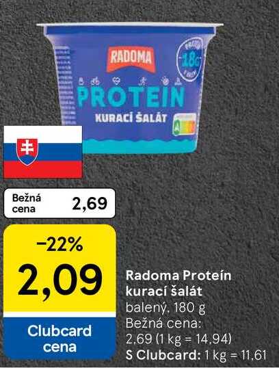 Radoma Proteín kurací šalát, 180 g 
