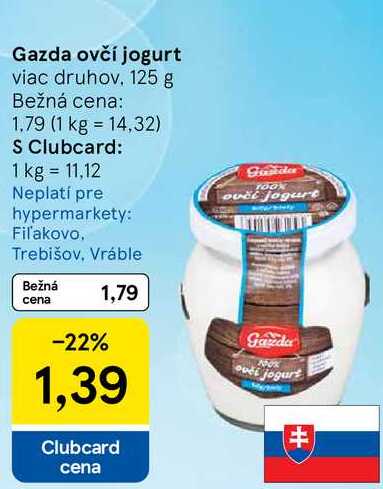 Gazda ovčí jogurt, 125 g