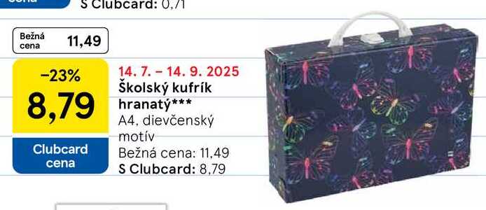 Školský kufrík hranatý