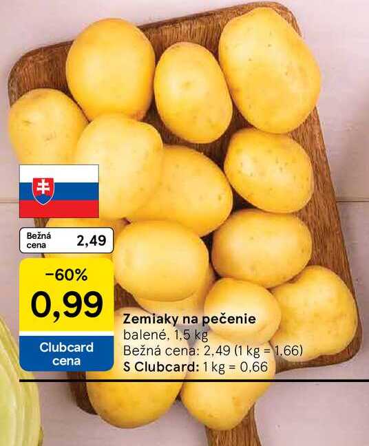 Zemiaky na pečenie, 1,5 kg