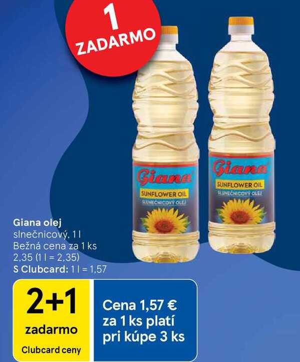 Giana olej slnečnicový, 1 l