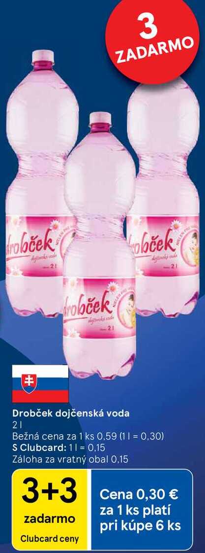 Drobček dojčenská voda, 2 l