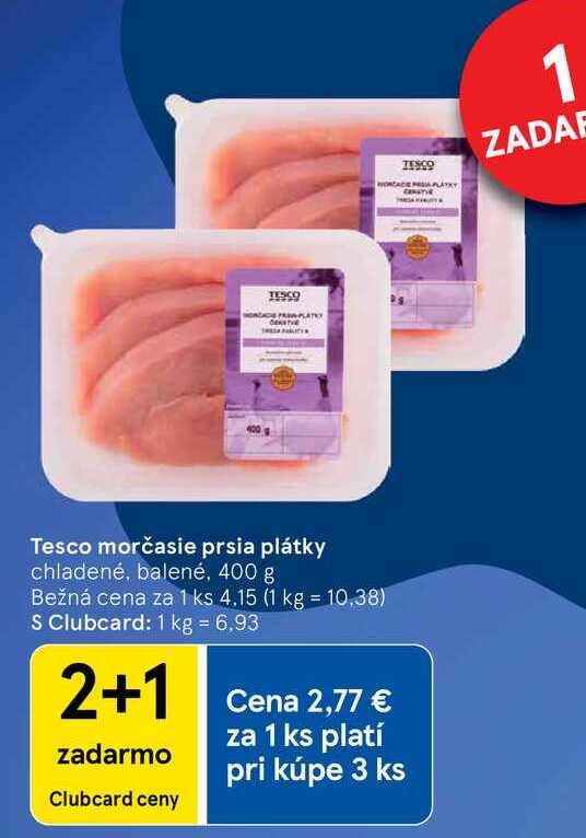 Tesco morčasie prsia plátky, 400 g 