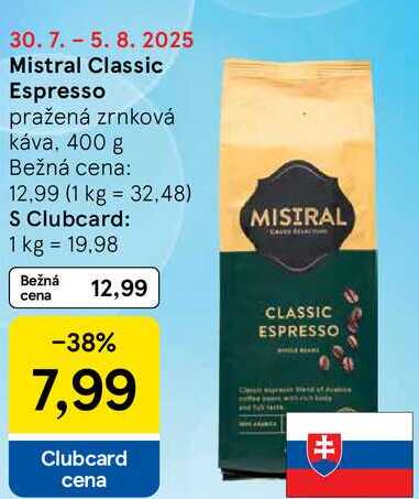 Mistral Classic Espresso, 400 g