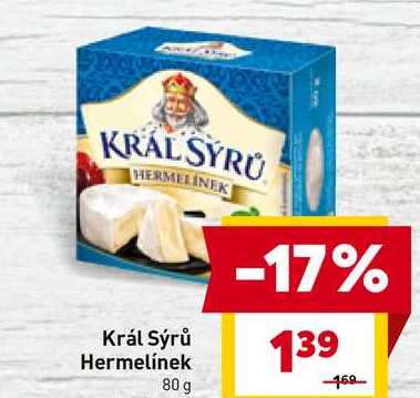 Král Sýrů Hermelínek 80 g 