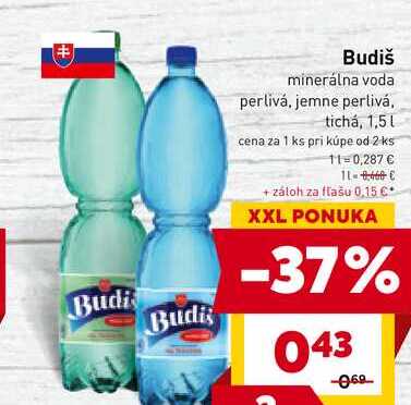 Budiš minerálna voda 1,5 l