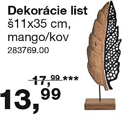 Dekorácie list