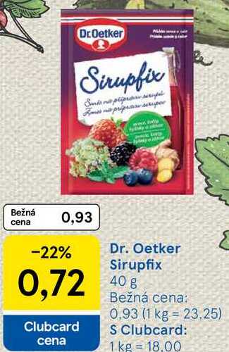 Dr. Oetker Sirupfix, 40 g