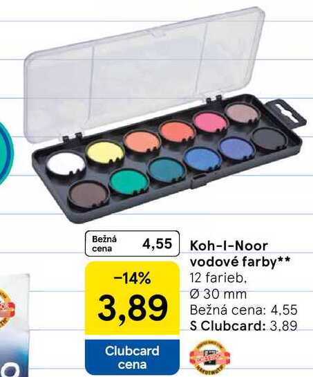 Koh-I-Noor vodové farby