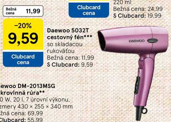 Daewoo 5032T cestovný fén