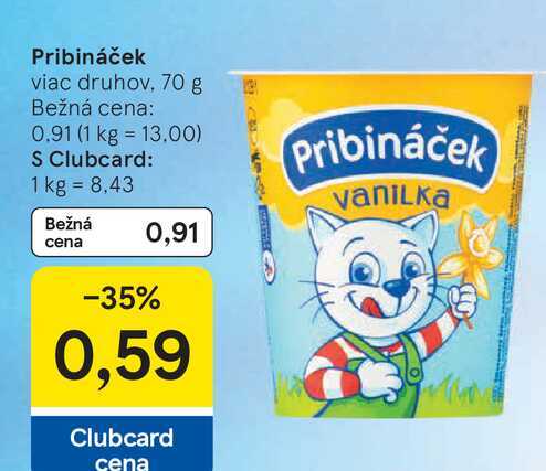 Pribináček, 70 g  