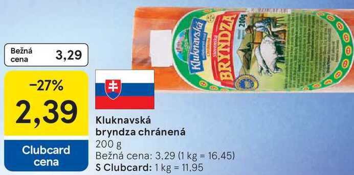 Kluknavská bryndza chránená, 200 g 