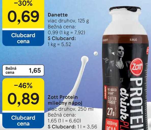 Zott Protein mliečny nápoj, 250 ml  