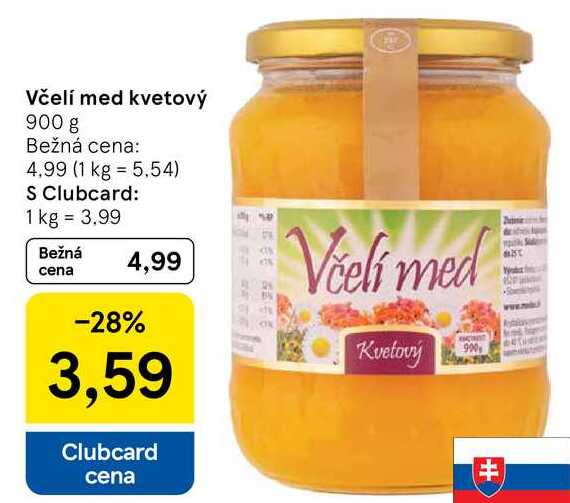 Včelí med kvetový, 900 g
