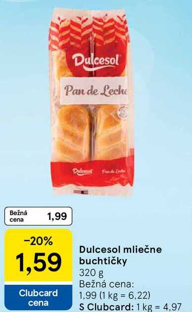 Dulcesol mliečne buchtičky, 320 g
