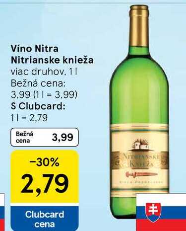 Víno Nitra Nitrianske knieža, 1 l