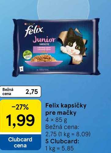 Felix kapsičky pre mačky, 4x 85 g 