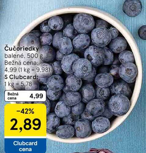 Čučoriedky, 500 g