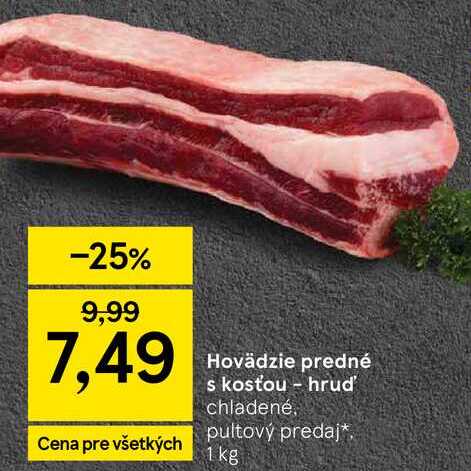 Hovädzie predné s kosťou - hrud', 1 kg