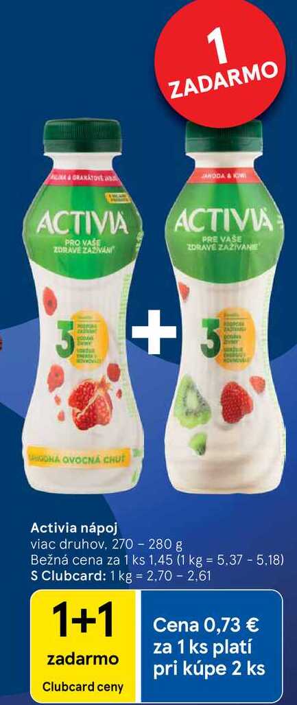 Activia nápoj, 270 - 280 g