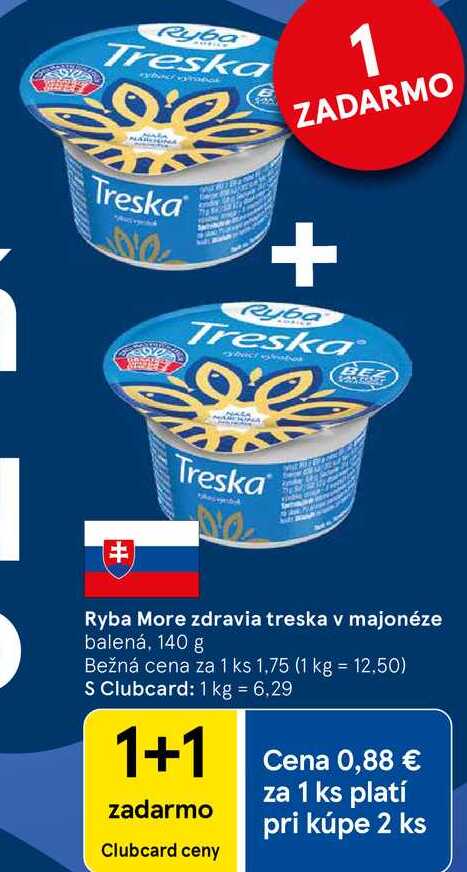 Ryba More zdravia treska v majonéze, 140 g 