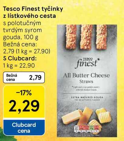 Tesco Finest tyčinky z lístkového cesta, 100 g