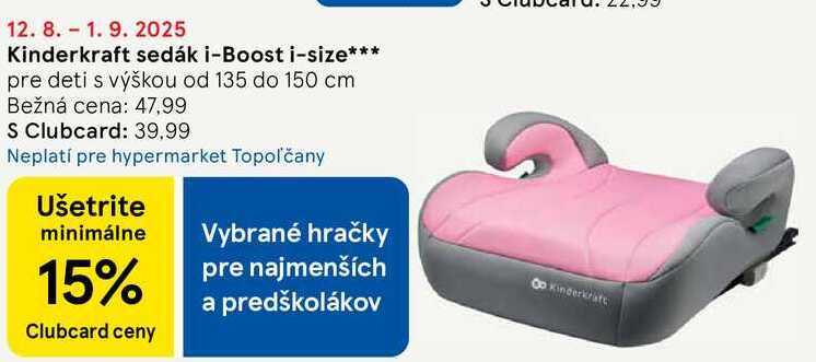 Kinderkraft sedák i-Boost i-size