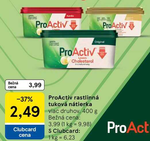 ProActiv rastlinná tuková nátierka, 400 g 