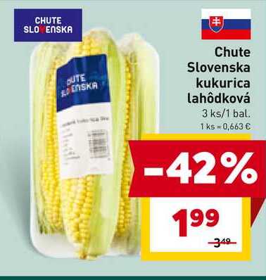 Chute Slovenska kukurica lahôdková 3 ks/1 bal. 