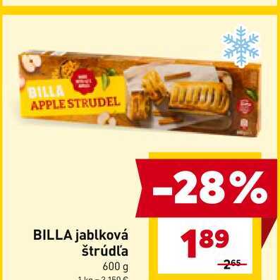 BILLA jablková štrúdľa 600 g