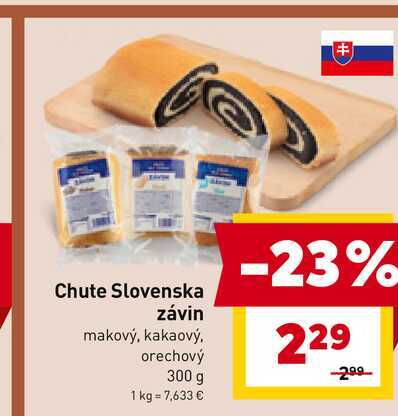 Chute Slovenska závin makový, kakaový, orechový 300 g 