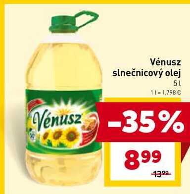 Vénusz slnečnicový olej 5l